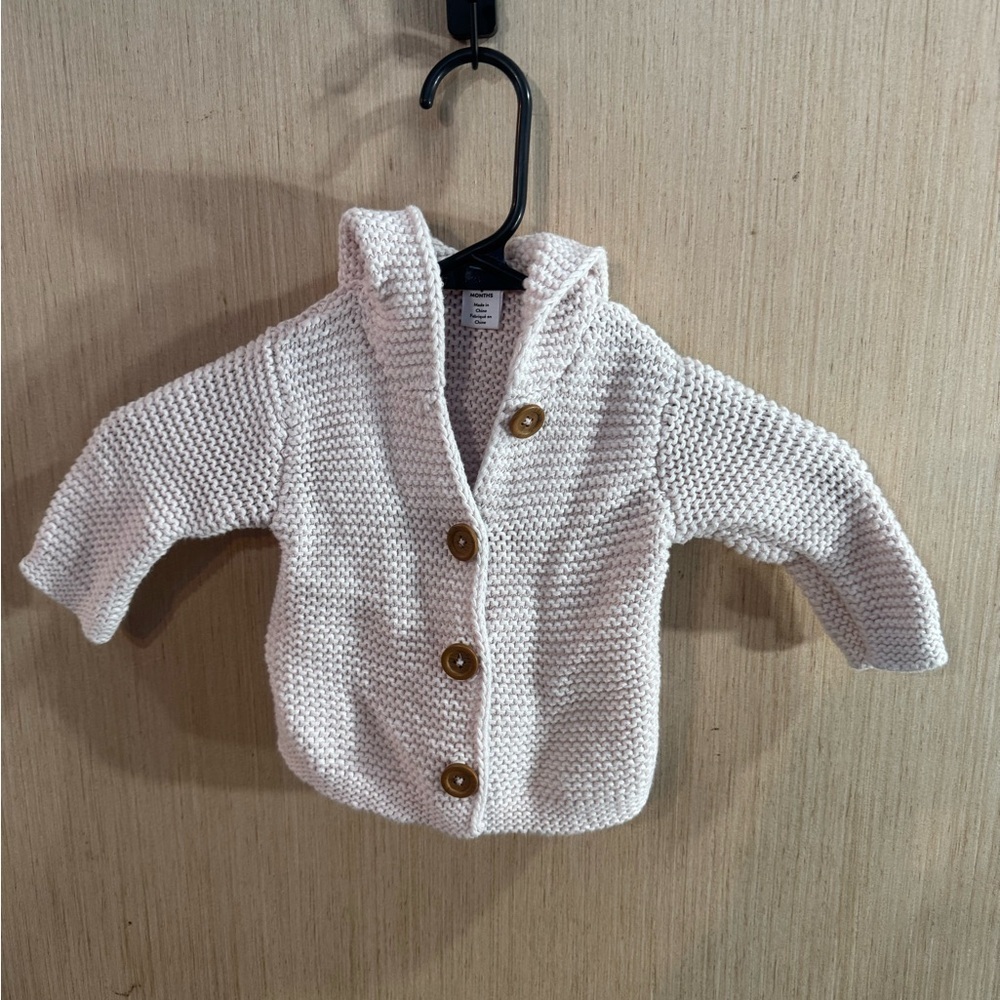 Nordstrom Light Pink Knit Button-Up Cardigan Sweater Size 6 Months